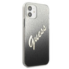 Guess Glitter Gradient Script - Etui iPhone 12 mini (czarny)