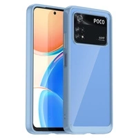 Outer Space Case for Xiaomi Poco M4 Pro cover with a flexible frame blue