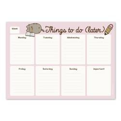 Pusheen - Planner tygodniowy na biurko z kolekcji Rose 54 kartki