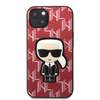 Original Handyhülle IPHONE 13 MINI Karl Lagerfeld Hardcase Monogram Ikonik Patch rot