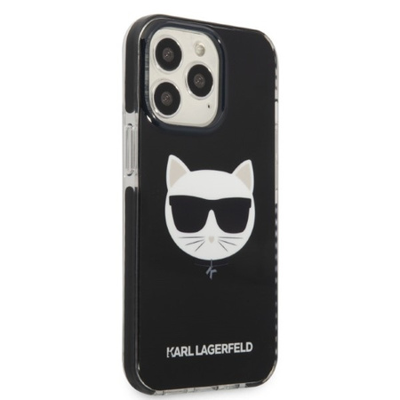 Original Case IPHONE 13 PRO Karl Lagerfeld Hardcase Choupette Head black