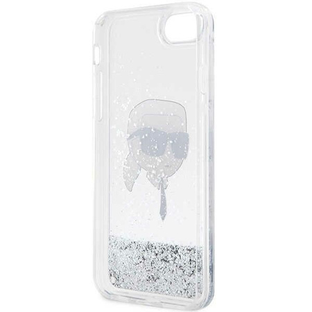 Karl Lagerfeld KLHCI8LNKHCH iPhone 7/8/ SE 2020/2022 Silber/Silber Hardcase Glitter Karl Head