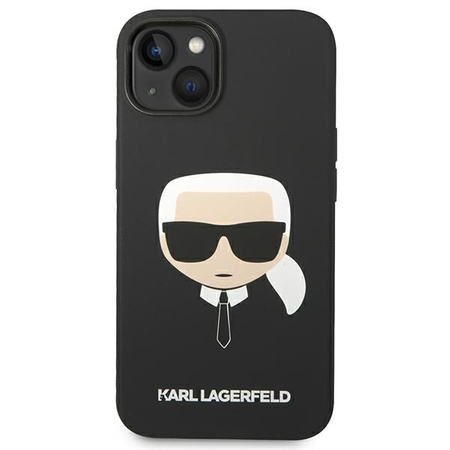 Original Case IPHONE 14 Karl Lagerfeld Hardcase Silicone Karl`s Head black