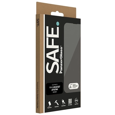 SAFE by PanzerGlass Ultra-Wide Fit Panzerglas für Motorola Moto G13 / G23 / G53 5G – mit schwarzem Rahmen