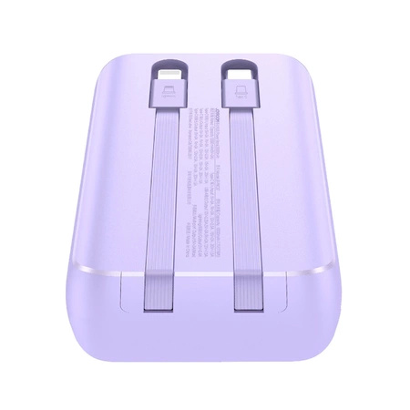 Joyroom powerbank 30W 10000mAh with built-in Lightning and USB-C cables purple (JR-PBC06)