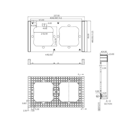 Sonoff Doppel-Montagerahmen für den Einbau von M5-80 Wandschaltern