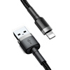 Baseus Cafule Cable - Kabel połączeniowy USB do Lightning, 2.4 A, 1 m (szary/czarny)