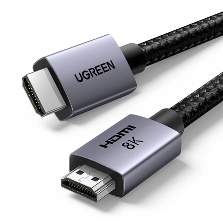 Kabel Ugreen HD171 ze złączami HDMI 2.1 8K certyfikowany o długości 1 m - szary