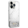 Guess GUHCP14LLCSGSGH iPhone 14 Pro 6.1" biały/white hardcase Liquid Glitter Marble