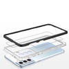 Clear 3in1 case for Samsung Galaxy S23+ silicone cover with frame black