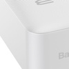 Baseus Bipow Powerbank mit Display 30000mAh 15W weiß (Overseas Edition) + USB-A - Micro USB Kabel 0,25m weiß (PPBD050202)