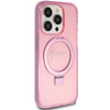 Guess Ring Stand Script Glitter MagSafe case for iPhone 15 Pro - pink