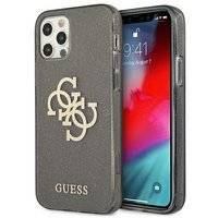 Guess GUHCP12LPCUGL4GBK iPhone 12 Pro Max 6,7" czarny/black hard case Glitter 4G Big Logo