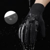 Insulated, non-slip sports phone gloves (size M) - black