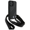 Original Handyhülle IPHONE 16 BMW Hardcase M Edition Carbon Stripe & Strap (BMHCP16S23PSCCK) schwarz