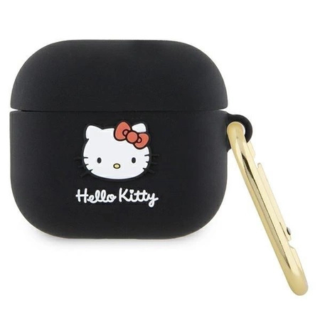 Hello Kitty Silikon 3D Kitty Head Hülle für AirPods 3 – Schwarz