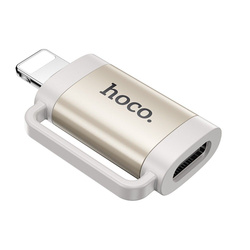 HOCO adapter OTG Lightning (męski) do Typ C (żeński) 2A UA31B szary