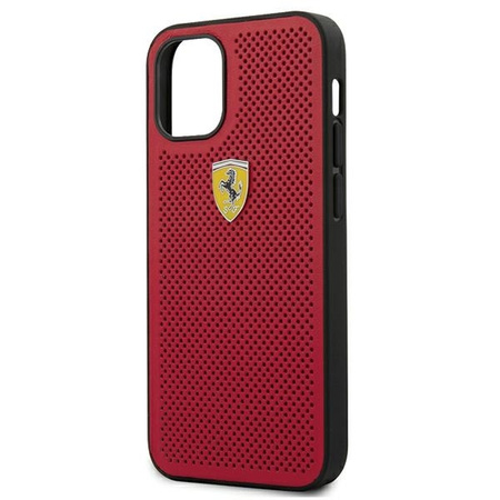 Ferrari FESPEHCP12SRE iPhone 12 mini  5,4" czerwony/red hardcase On Track Perforated