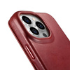 iCarer CE Oil Wax Premium Leather Folio Case Leather Case for iPhone 14 Pro Flip Magnetic MagSafe Red (AKI14220706-RD)