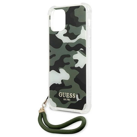 Guess GUHCP12LKSARKA iPhone 12 Pro Max 6,7" zielony/khaki hardcase Camo Collection