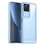 Outer Space Case for Xiaomi Poco F4 5G cover with a flexible frame blue