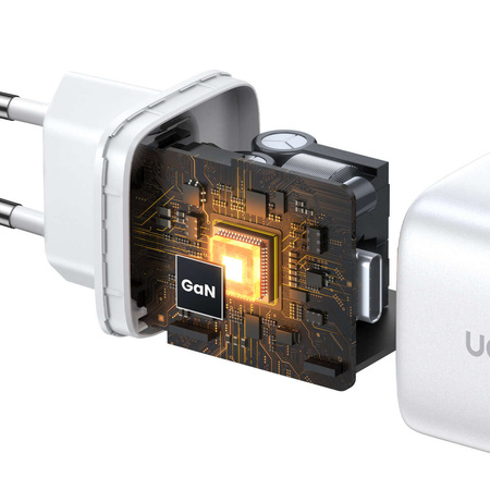 Schnellladegerät GaN 2 x USB-C 45W QC PD Ugreen CD294 – weiß