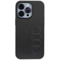 Audi Synthetic Leather iPhone 13 Pro / 13 6.1&quot; black/black hardcase AU-TPUPCIP13P-TT/D1-BK