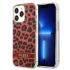 Schutzhülle IPHONE 13 PRO Guess Hardcase Leopard (GUHCP13LHSLEOR) rot