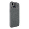 Nillkin Qin Cloth Pro Case Schutzhülle für iPhone 14, Kamera-Abdeckung, Holster-Abdeckung, Klapphülle, Grau