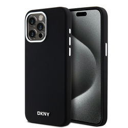 DKNY DKHMP15XSMCHLK iPhone 15 Pro Max 6.7" czarny/black hardcase Liquid Silicone Small Metal Logo MagSafe