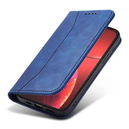 Magnet Fancy Case Hülle für iPhone 14 Plus Flip Cover Wallet Stand blau