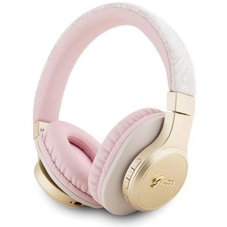 Guess Bluetooth on-ear headphones GUBH604GEMP pink/pink 4G Script