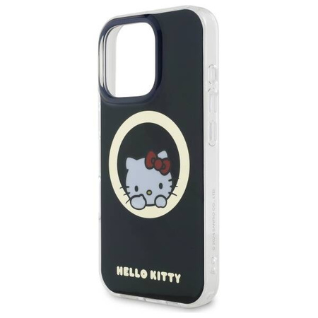 Original Handyhülle IPHONE 16 PRO Hello Kitty Hardcase IML Sweet Kitty MagSafe (HKHMP16LHSWKK) schwarz