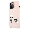 Karl Lagerfeld KLHMP13XSSKCI iPhone 13 Pro Max 6,7 &quot;hardcase light pink / light pink Silicone Ikonik Karl &amp; Choupette Magsafe