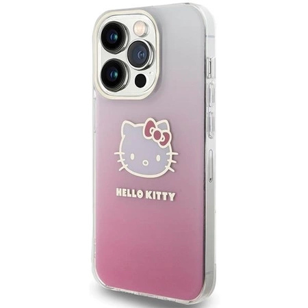 Hello Kitty IML Gradient Electrop Kitty Head Hülle für iPhone 13 Pro Max – Rosa