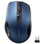 Ugreen MU006 kabellose optische Maus USB 2,4 GHz / Bluetooth 5.0 4000 DPI – blau