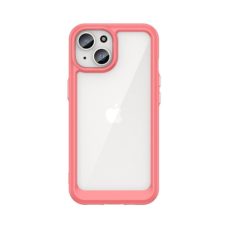 iPhone 15 Outer Space reinforced case with a flexible frame - red