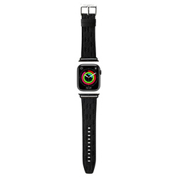 Karl Lagerfeld pasek do Apple Watch 38/40/41 mm KLAWMSAKLHPK STRAP SAFFIANO MONO czarny