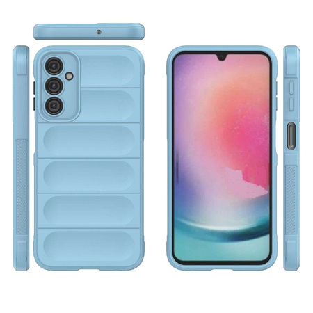 Magic Shield Case for Samsung Galaxy A24 4G flexible armored cover light blue