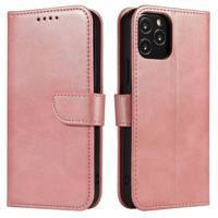 Magnet Case elegancki futerał etui pokrowiec z klapką i funkcją podstawki Xiaomi Poco X4 NFC 5G różowy