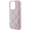 Guess Quilted Metal Logo-Hülle für iPhone 15 Pro Max – Rosa