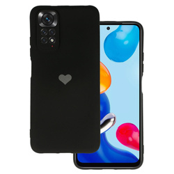 Vennus Silicone Heart Case do Xiaomi Redmi Note 11 Pro/Note 11 Pro 5G wzór 1 czarny