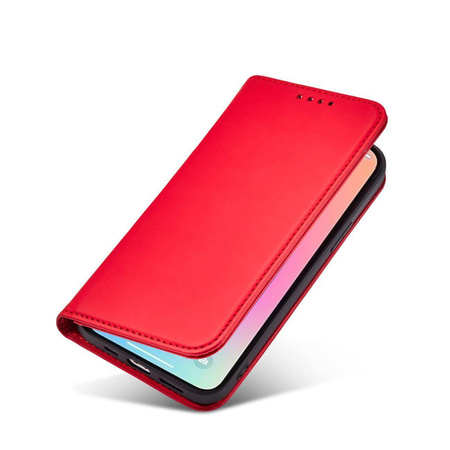 Magnetkartenhülle für iPhone 13 Pro Tasche Kartenetui Kartenhalter Rot