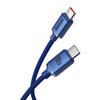 Baseus Crystal Shine Series Fast Charging Data Cable Type-C to Type-C 100W 2m Blue