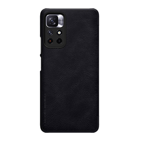 Nillkin Qin Case Case für Xiaomi Poco M4 Pro 5G Kameraschutz Holster Cover Flip Cover Schwarz