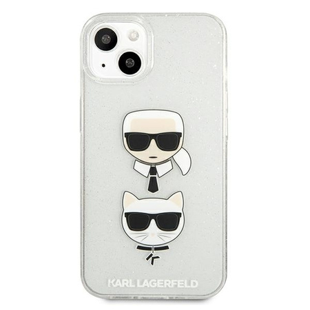 Karl Lagerfeld KLHCP13SKCTUGLS iPhone 13 mini 5,4" srebrny/silver hardcase Glitter Karl`s & Choupette