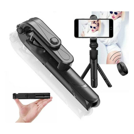 Tripod with Bluetooth Remote / Wireless Selfie Stick SSTR-12 black