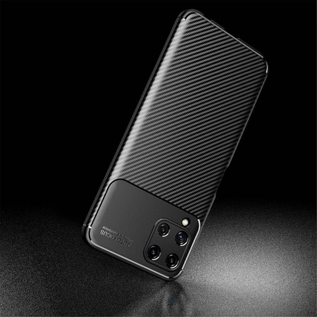 Etui SAMSUNG GALAXY A22 LTE / 4G Pancerne Shockproof Carbon Fiber granatowe