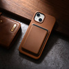 iCarer Case Leather genuine leather case for iPhone 14 braun (WMI14220705-BN) (MagSafe compatible)