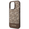 Guess GUHMP14LHGCFSEW iPhone 14 Pro 6.1" brown/brown hard case GCube Stripes MagSafe